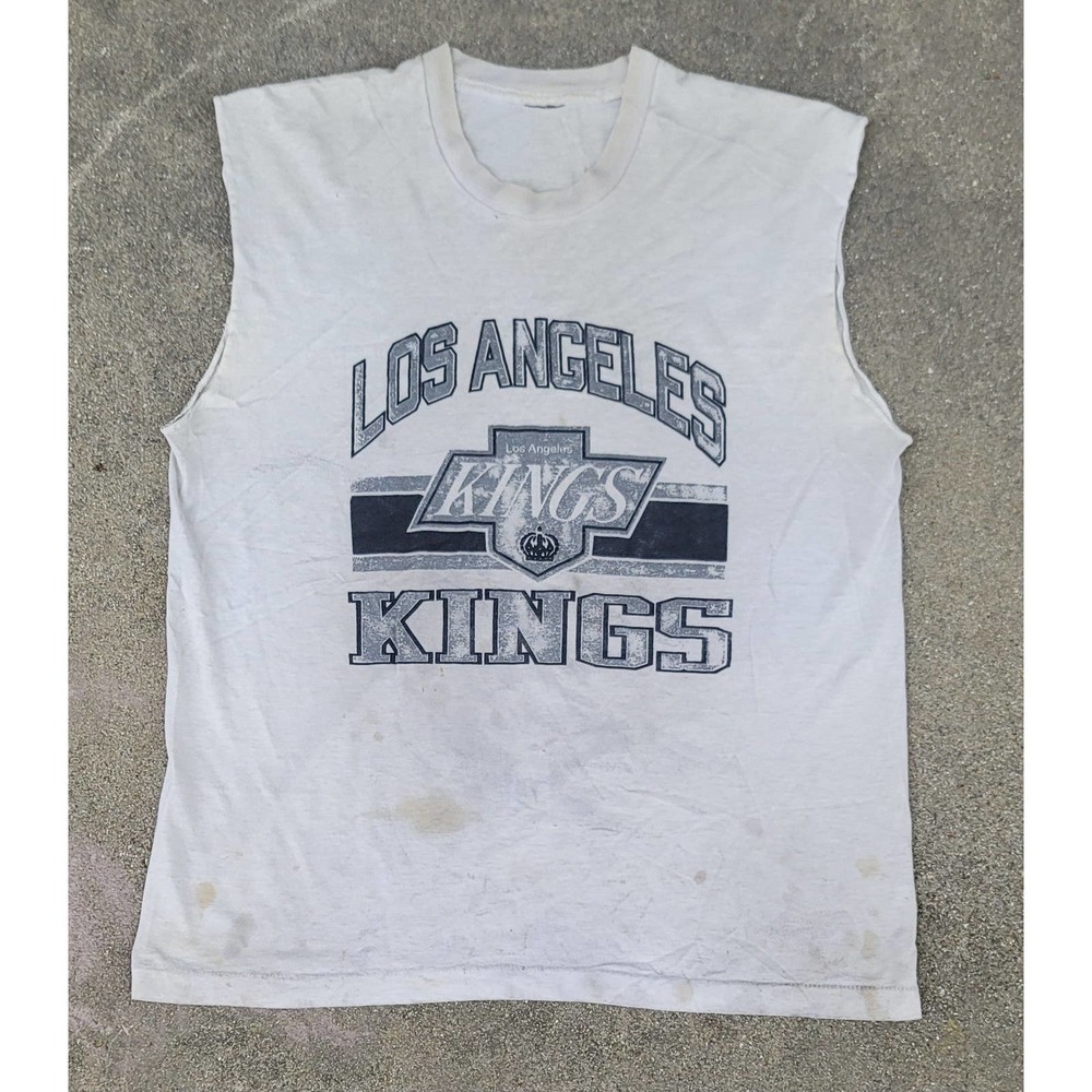 Vtg Los Angeles Kings Single Stitch Cutoff  Sleeveless T-shirt